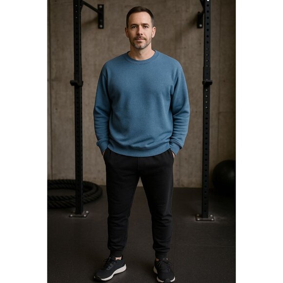 Time and Tru Blue Crewneck Sweatshirt XXXL 22 Relaxed Fit Pullover Casual Cozy - Picture 1 of 8